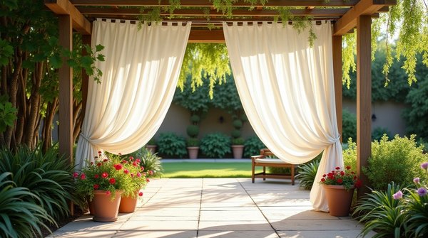 Créer un espace extérieur agréable avec des rideaux pour pergola